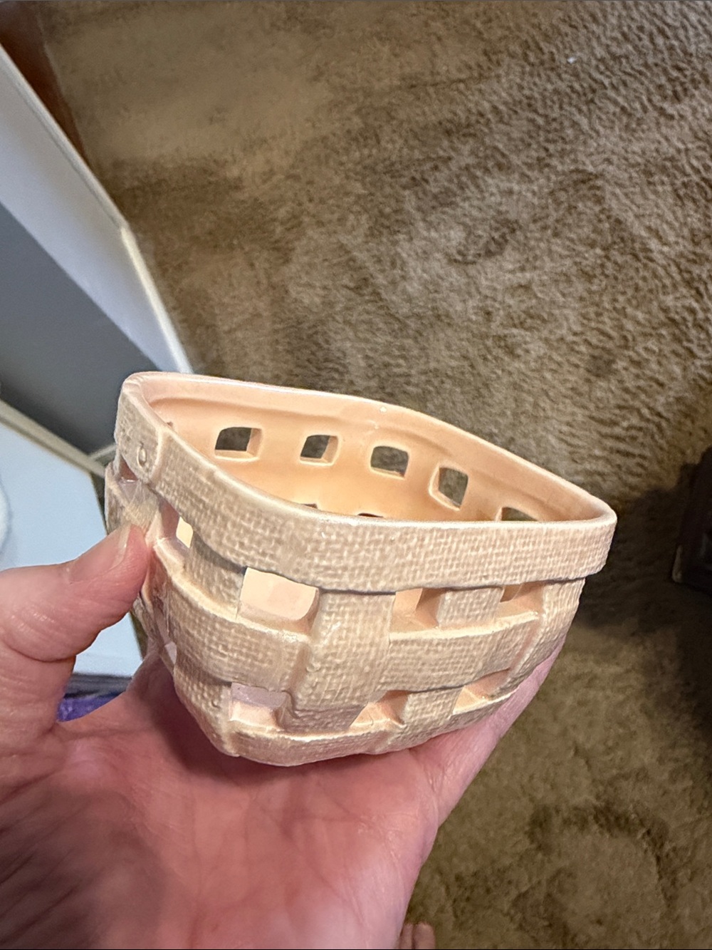 Mud Pie Ceramic Basket Small